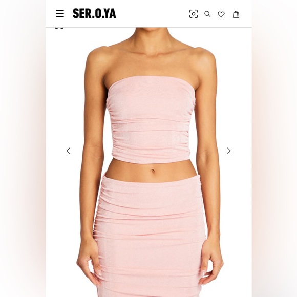 Pink Strapless Top - Picture 2 of 4